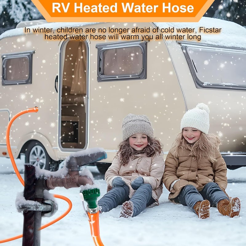 Ficstar 30FT Heated Water Hose for RV, Heated Drinking Water Hose Antifreeze to -45°F, 5/8" I.D. with 3/4" GHT Adapter, Lead and BPA Free,No Odor - Image 5